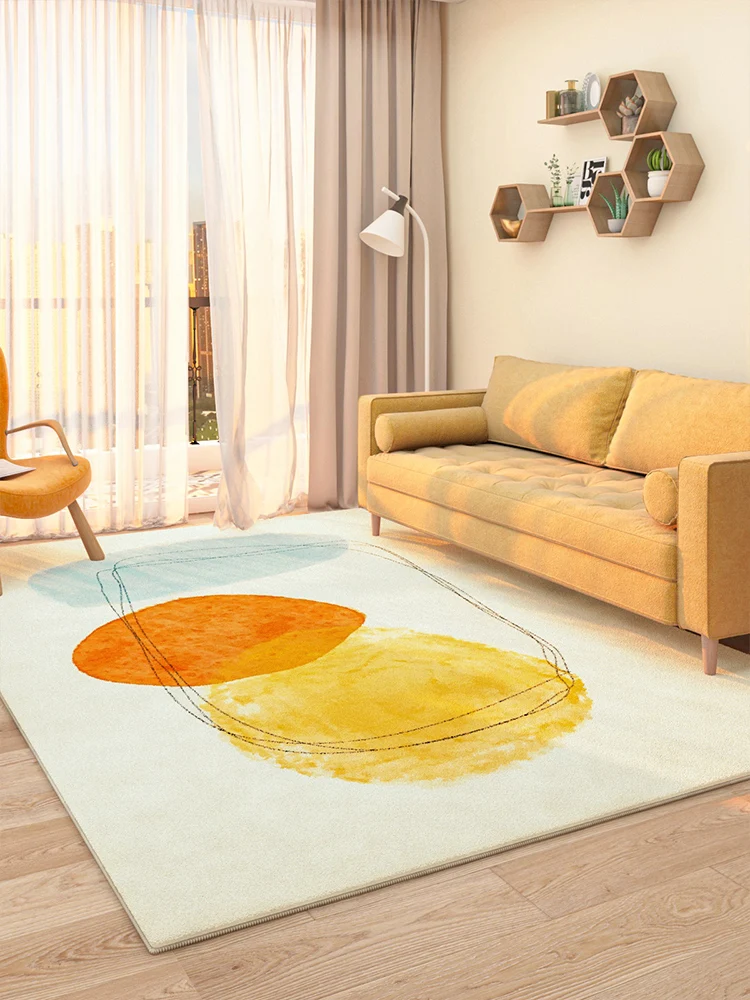 

Nordic INS living room carpet modern simple bedroom bed thickened short hair tea sofa home balcony carpet rugs living room