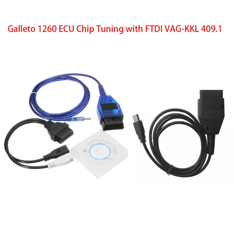 2022 ECU чип для настройки Galleto 1260 с интерфейсом VAG KKL 409 1 FTDI фото/Au-di/Se-at/Sk-oda