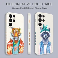 trendy animals phone case for samsung galaxy s22 s21 s20 ultra plus fe s10 s9 s10e note 20 ultra 10 9 plus cover