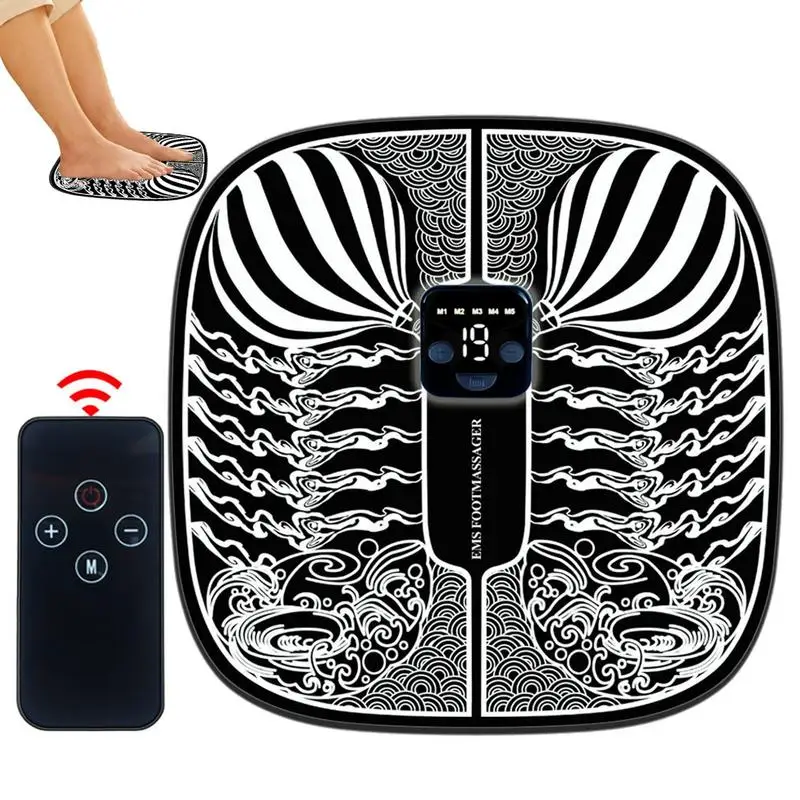 

Remote Control Foot Massager Pad Pulse Micro-current Electric Feet Massage Mat Muscle Stimulator Massager Machine For Home