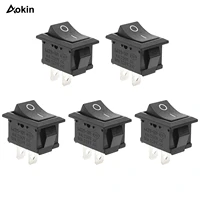 5pcs black push button mini switch 6a 10a 250v kcd1 101 2pin snap in onoff rocker switch 2115mm
