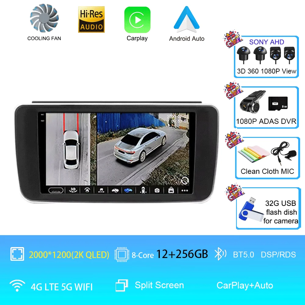 

Android 15 для Nissan Leaf ZE1 2017-2024 восьмиядерный HU 4G автомобильный радиоприемник мультимедийный видеоплеер навигация GPS 360 камера Wi-Fi