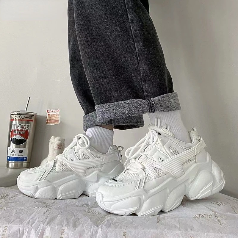 

Women Sneakers Lace-Up Women's casual shoes Comfortable ladies shoes Chunky sneakers Fashion Women's sport shoes zapatos mujer