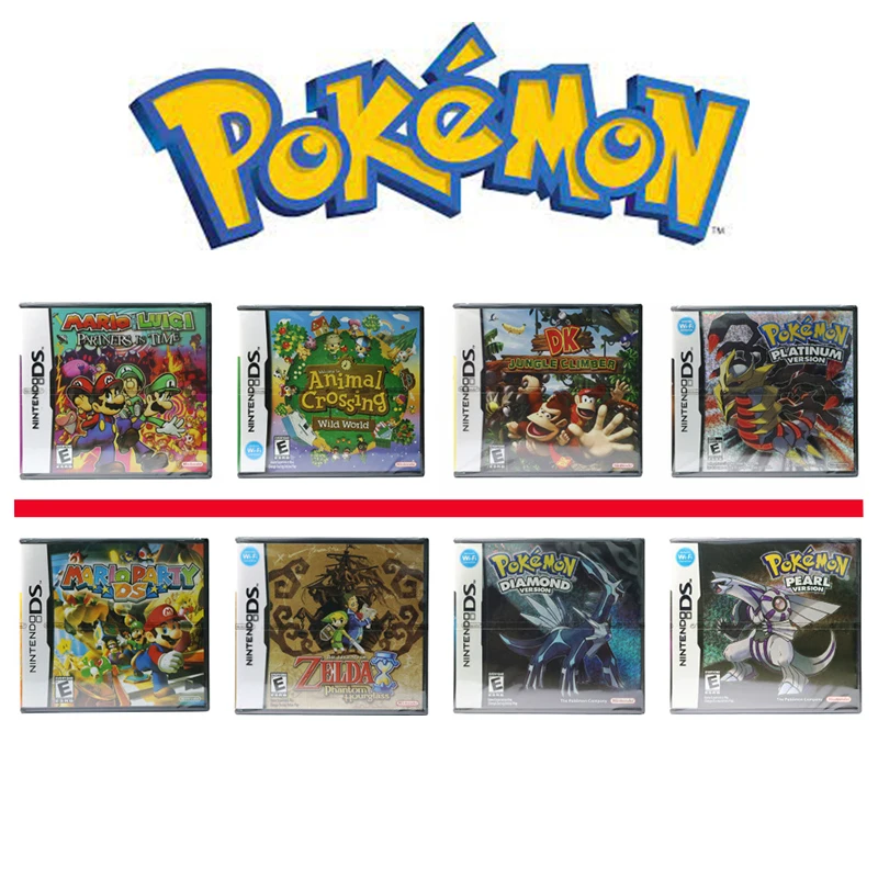 

Pokemon Game Card Platinum Pearl Version Yoshi's Islandapply To Nds 2Ds Super Princess Peach Dk Jungle The Climb Collection Card