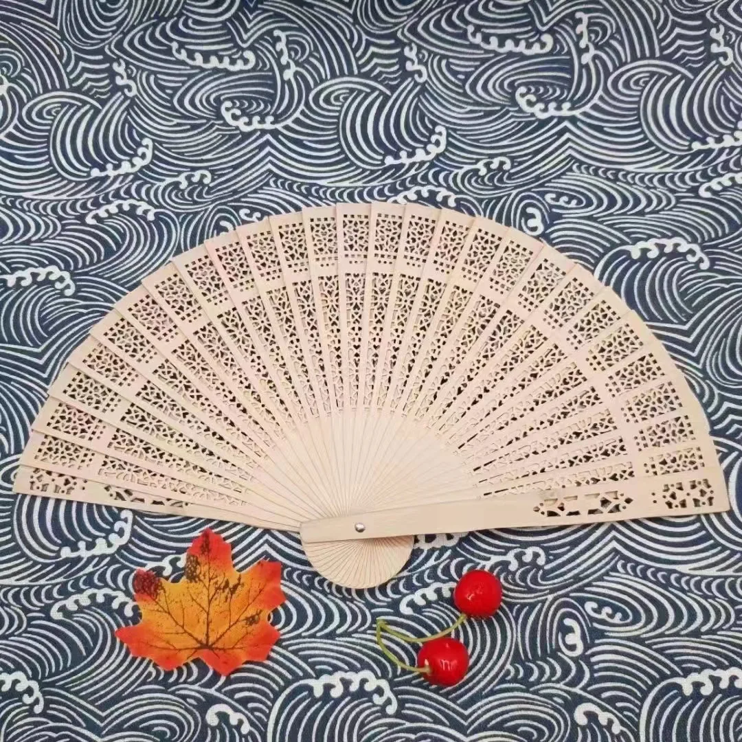 

50 Pieces Personalized Carved Wooden Folding Hand Fan Wedding Personalized Fan Birthday Custom Baby Shower Decor Gifts