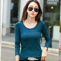 333 autumn winter solid color long sleeve t shirt womens bottoming shirt korean fasion new all match solid women clothing 2022