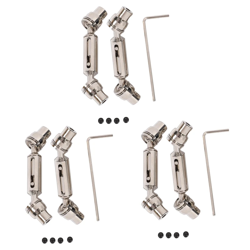

6X Ural Truck RC Car Spare Parts Metal Front Rear Drive Shaft For Henglong WPL Ural B36 B16 C14 C24 B24