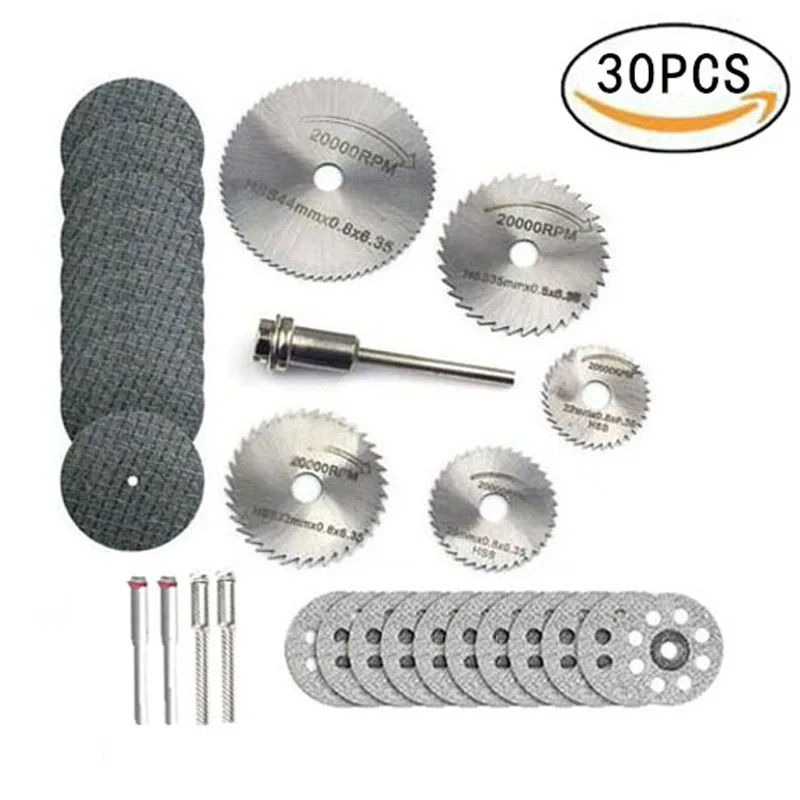 

30pcs/set HSS Saw Blade Rotary Tool Cutting Disc for Dremel Drill Resin Woodworking Metal Cutter Power Tools
