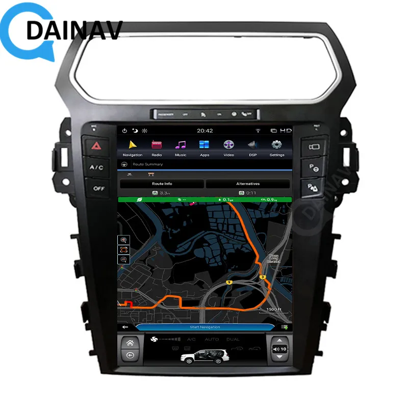 

Автомобильный мультимедийный плеер с HD-экраном 12,1 дюйма для Ford Explorer 2011- 2019, автомобильное стерео, DVD, радио, GPS-навигация