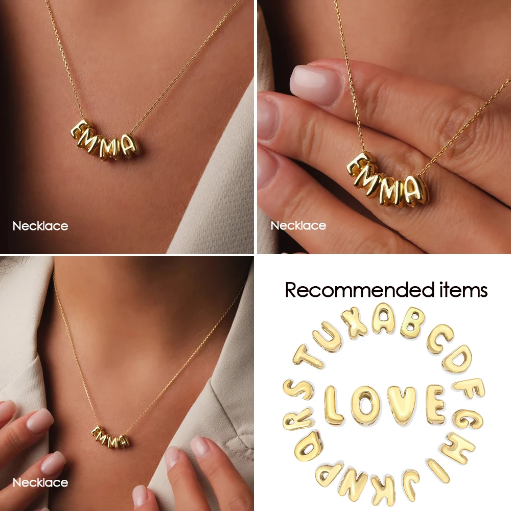 eManco Mini 3D аксессуар с пузырьковым алфавитом из полированной нержавеющей стали для