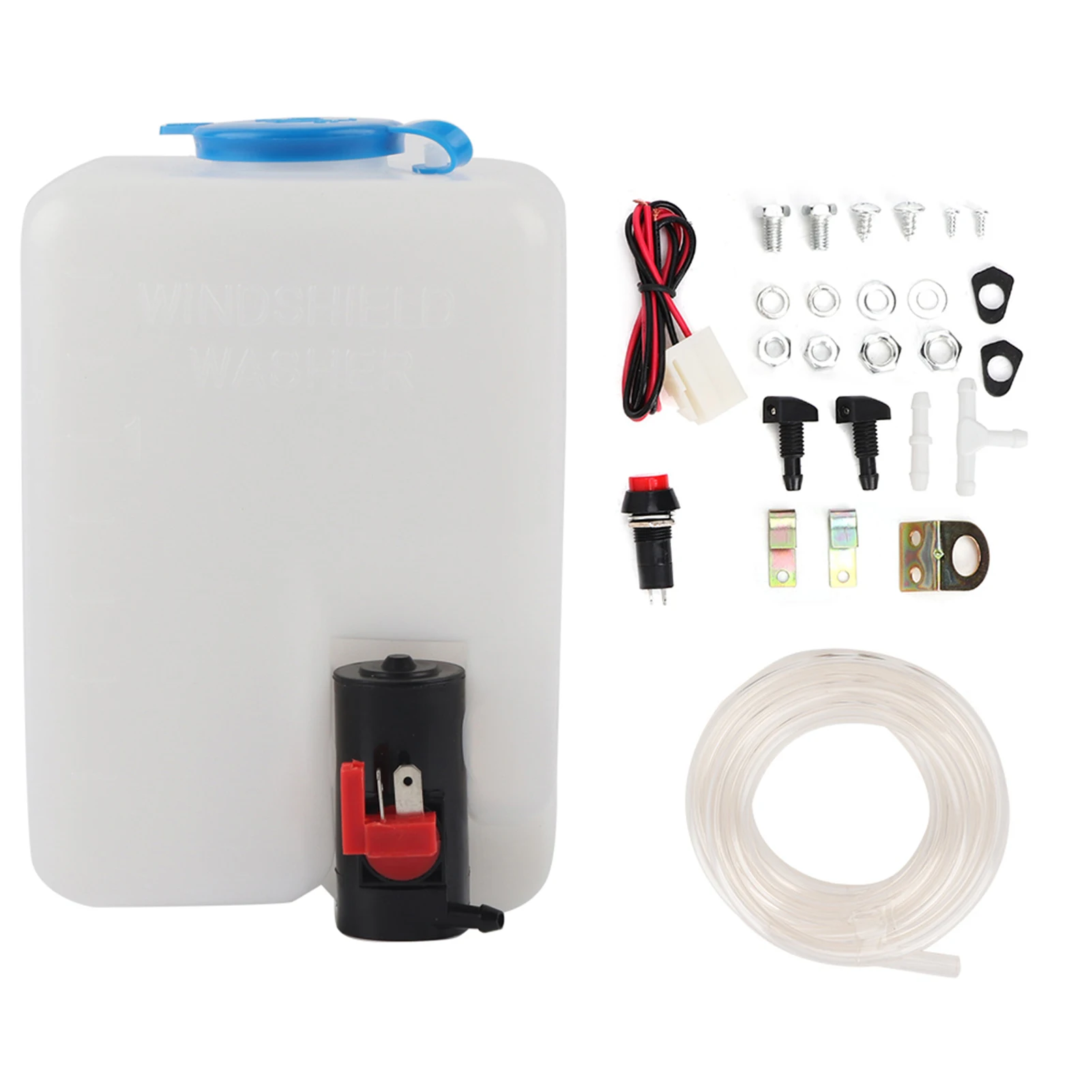 

Universal Washer Kit Cleaning Pump 12V 1.8L Windshield Wiper Reservoir