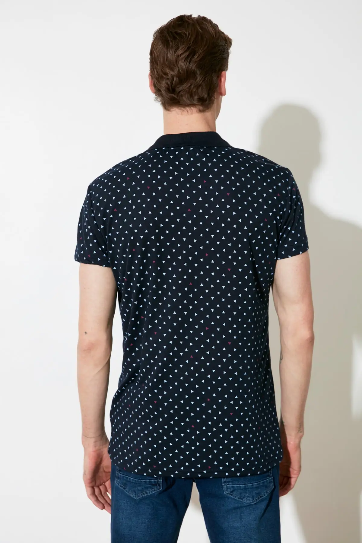 

Trendyol Male Slim Fit Printed Short Sleeve Polo Collar T-shirt TMNSS21PO0030
