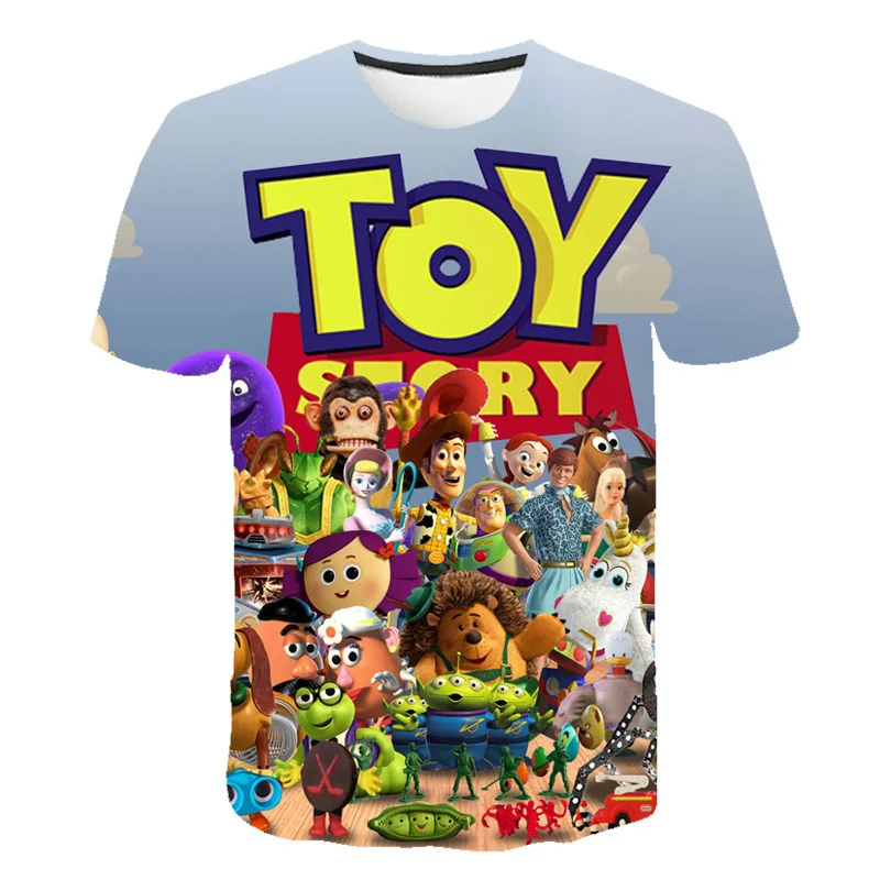 

Футболка с героями Диснея «История игрушек 4», детский топ с мультяшным рисунком, модная Милая футболка с 3D принтом для мальчиков и девочек, нижняя футболка с героями Диснея