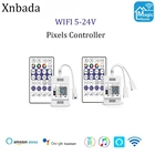 Светодиодный контроллер WS2811 WS2812 Magic Home, Wi-Fi RGB пикселей, 5-24 В постоянного тока, освещениеGoogle Home для адресной RGB светодиодный Ной ленты