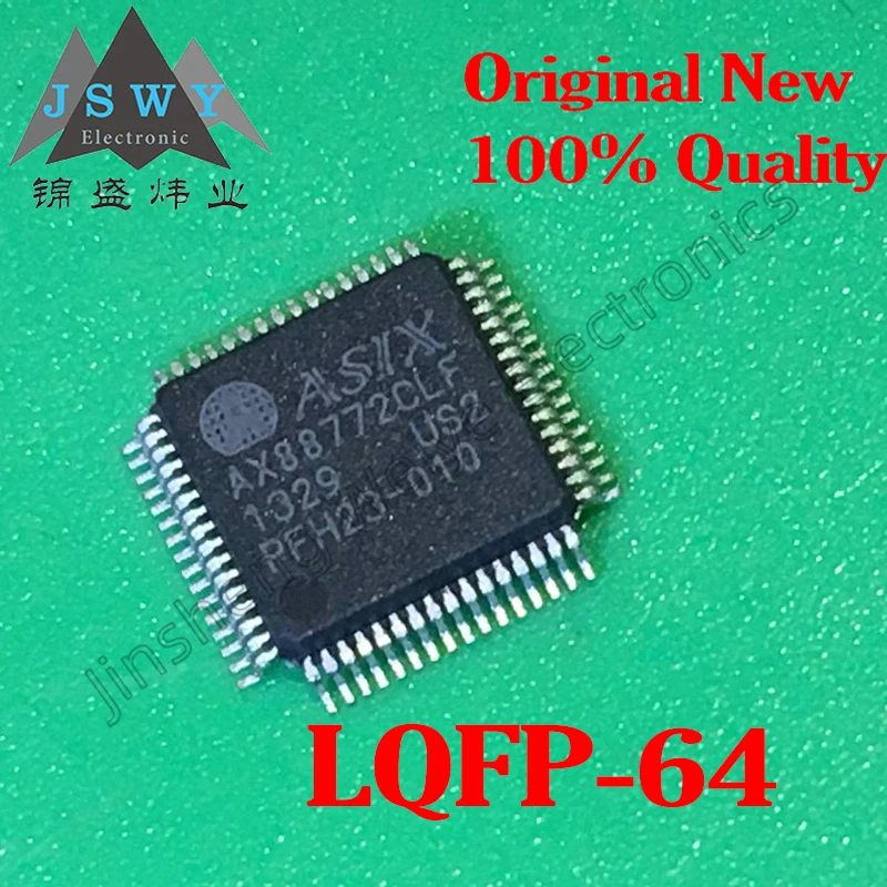 

5PCS AX88772 AX88772CLF QFP64 Package Ethernet Controller Chip 100% Brand New Original In Stock Free shipping