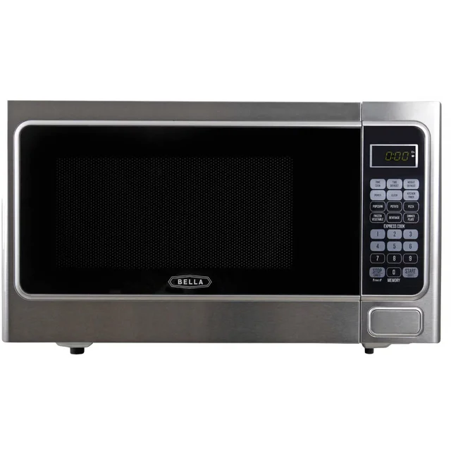 ZAOXI1.1 Cu. Ft 1000-Watt Family Sized Microwave Oven, Stainless Steel and Black 1