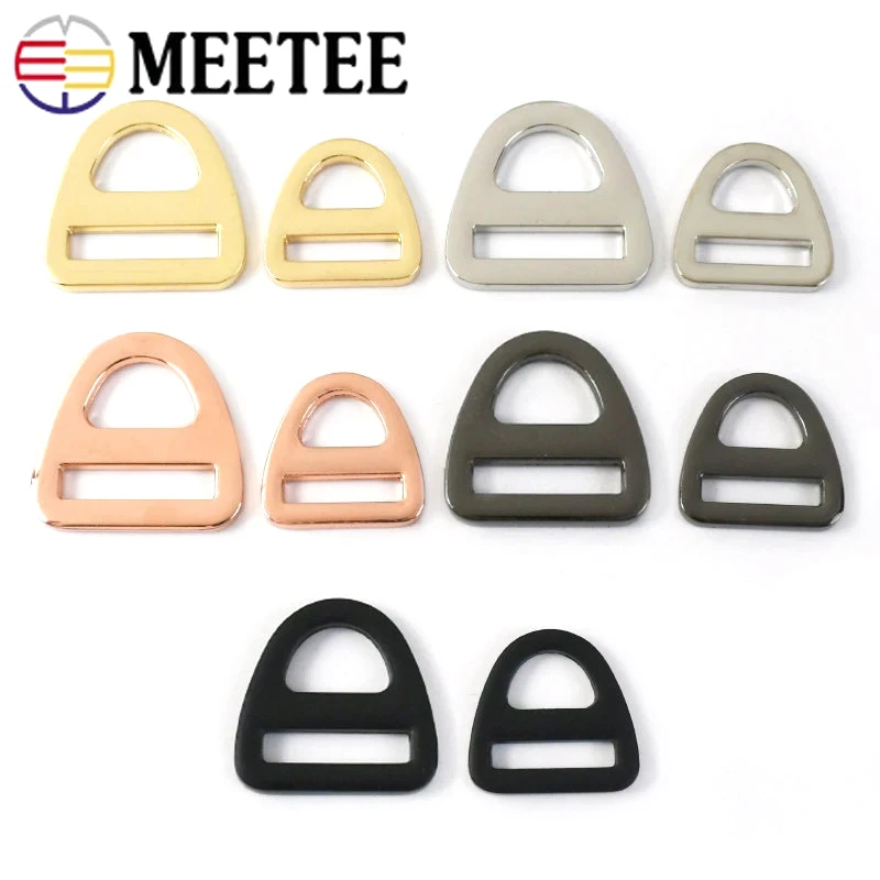 

5Pc Meetee 16-38mm Metal Buckle Adjust Belt Anti-skid Buckles Bag Strap Connect Hang Clasp Webbing Slider Hook Decor Accessories