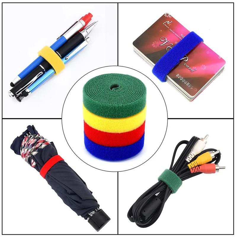 Самоклеящаяся нейлоновая лента-липучка для крепления кабеля 5 ярдов |