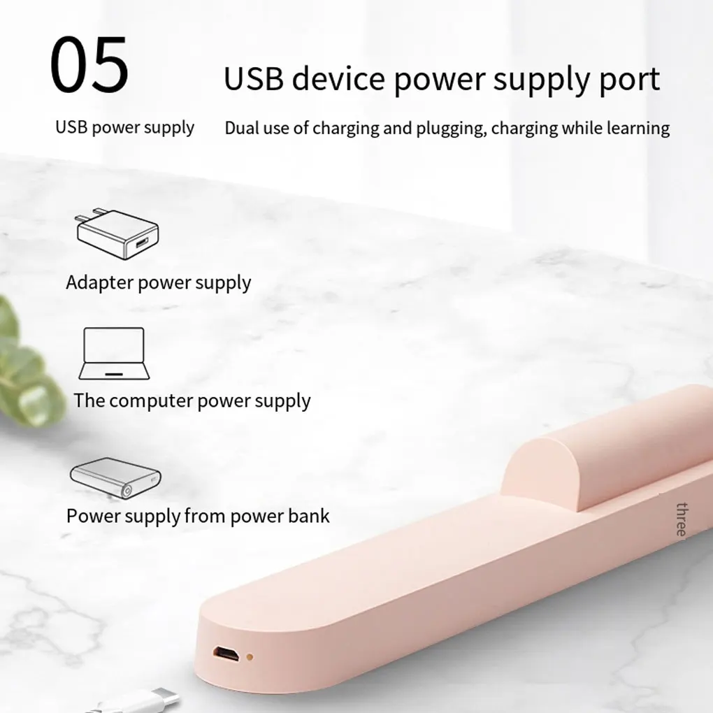 

Ночник USB Перезаряжаемый светодиодный светильник для ухода за глазами для офиса 3 цвета светильник для чтения яркость подвесной светильник ...