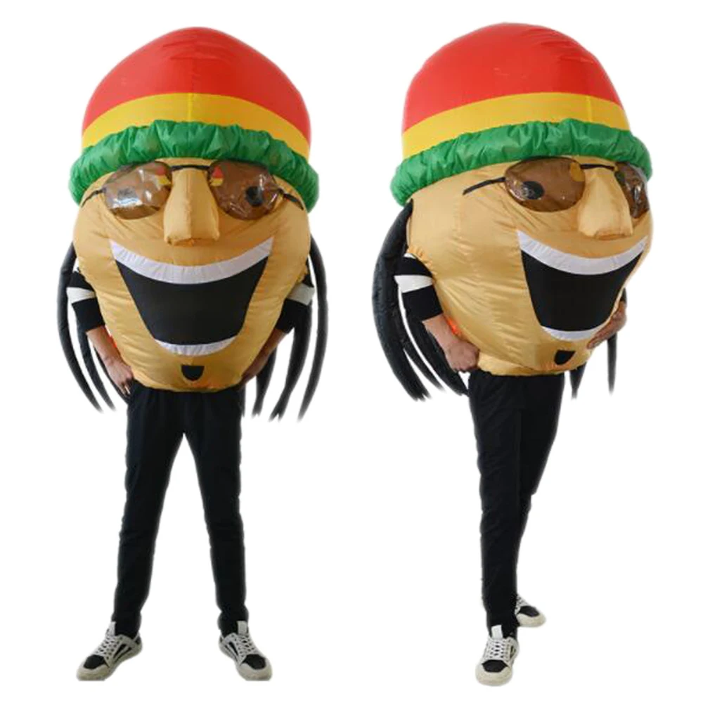 

Взрослый джамайский надувной костюм костюмы платье талисман Хэллоуин искусственный косплей костюмы для мужчин женщин мальчиков девочек