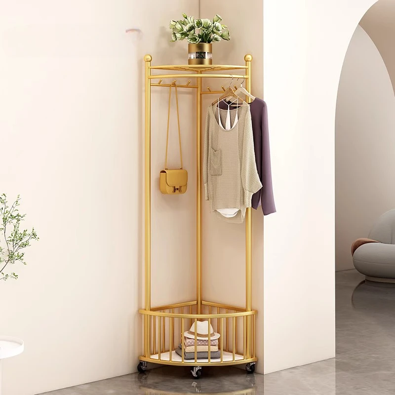 

Luxury Clothes Stand Modern Organizer Corner Metal Display Indoor Clothing Cabinets Portable Racks De Casaco Bedroom Furniture