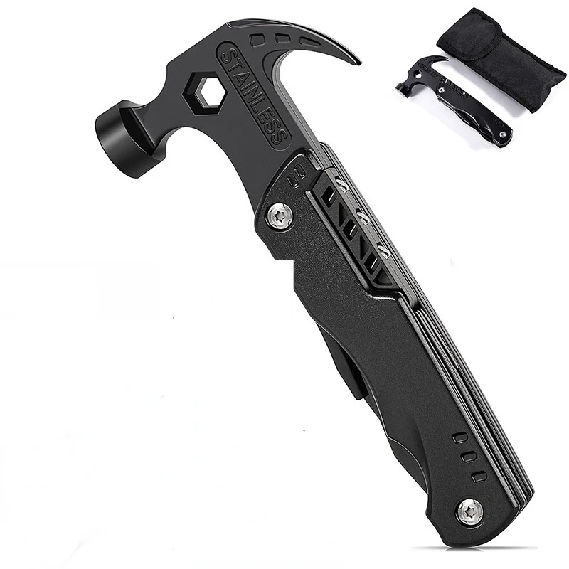 

Multifunctional Claw Hammer Stainless Steel Pliers Screwdriver Saw Knife Auto Escape Hammer Portable Hand Tools Outdoor Survival