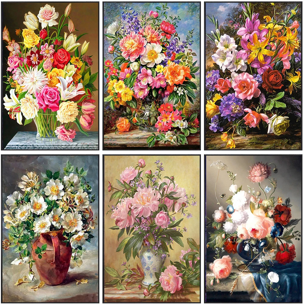 

Full Square/Round Drill 5D DIY Diamond Painting "Flower scene" Embroidery Cross Stitch 5D Home Decor Gift