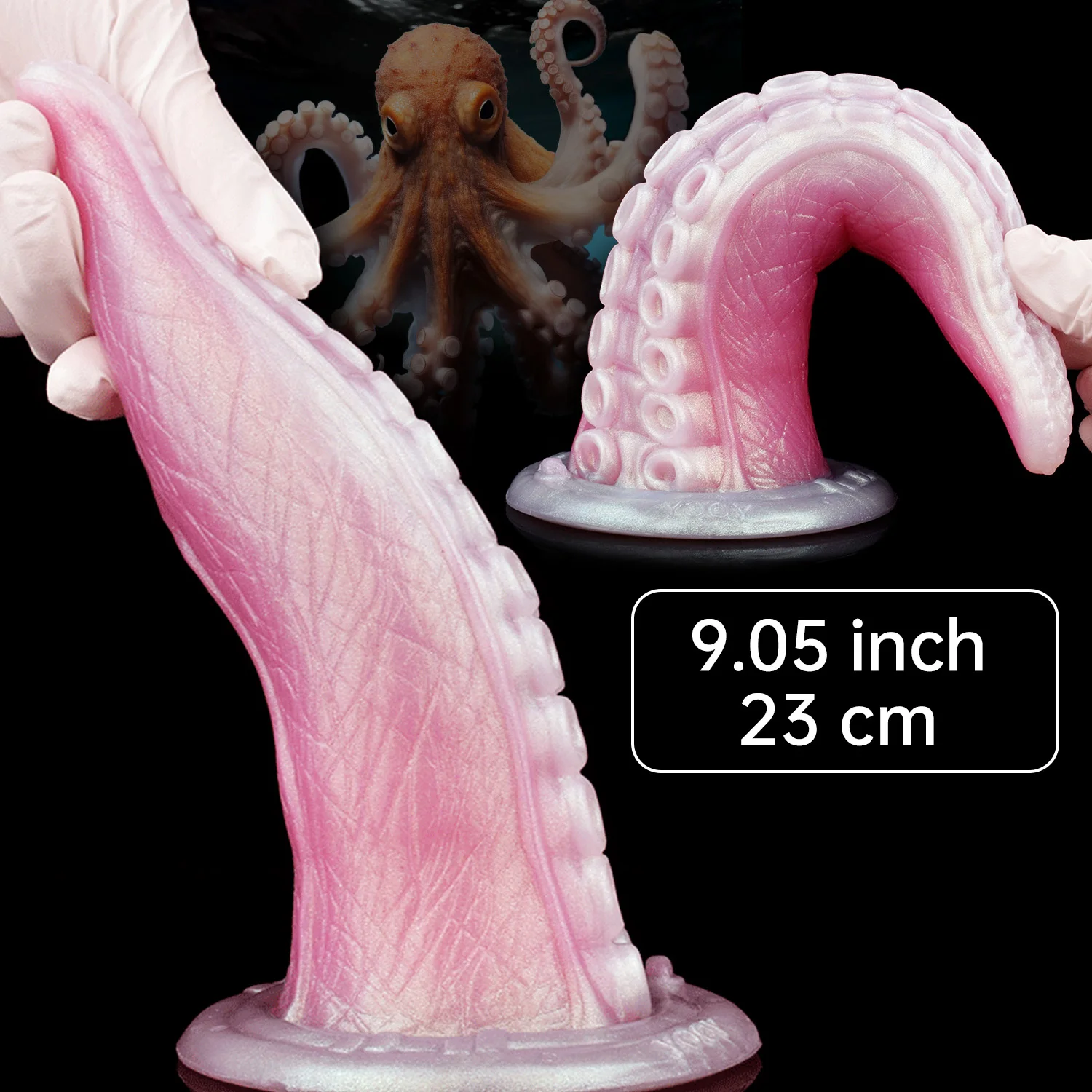 Игрушка для взрослых Monster Dildo Tentacle: большие толстые фаллоимитаторы с присоской