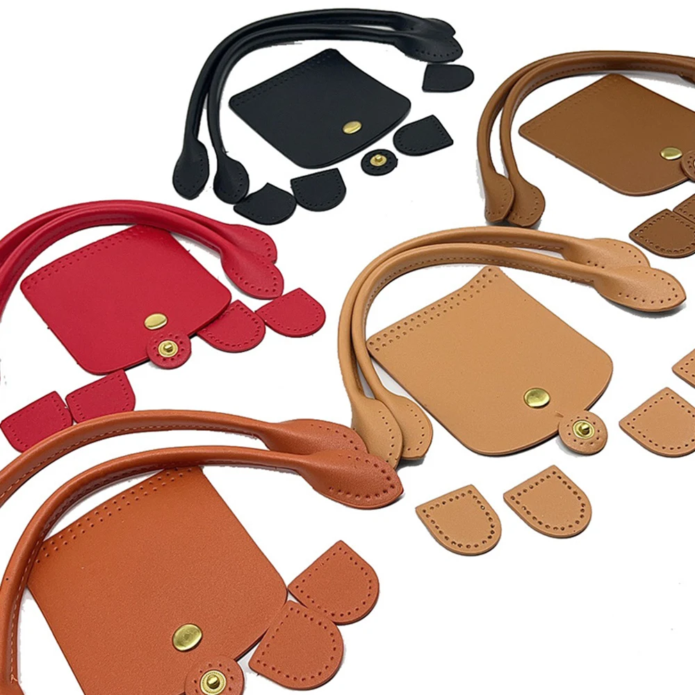 

1Set PU Leather Woven Bag Accessories Shoulder Bag Bottom Strap Handbag Shoulder Strap Woven Bag Set For DIY Bag Accessories