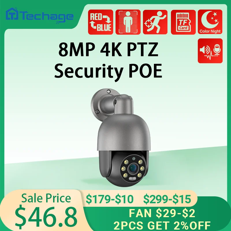 

Techage TA-XM-PT825G-80P IP-камера видеонаблюдения