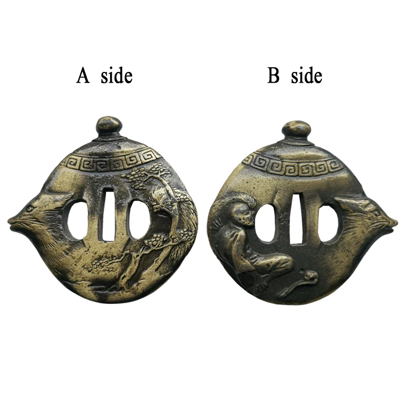 

Специальный подарок-Цинковый Сплав Tsuba полый охранник для японского самурайского меча брикет-сувенир-украшение/орнамент