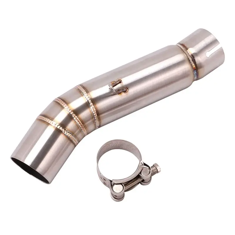 Средняя выхлопная труба мотоцикла Link для Honda CBR300R CBR500 CB500X CB500F Серебристая нержавеющая сталь