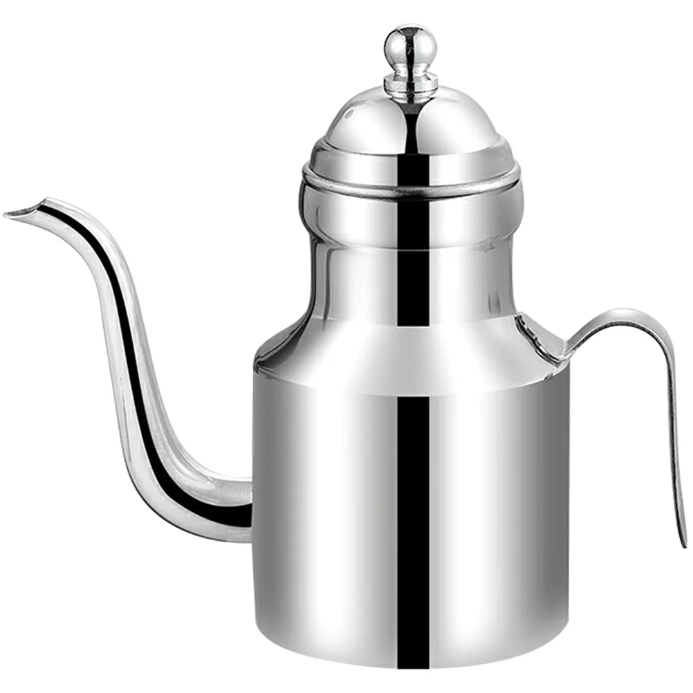 

Can Metal Oil Pot Household Essentials Food Drink Pitcher Lid Grease Home Multi-functional Stainless Steel Container