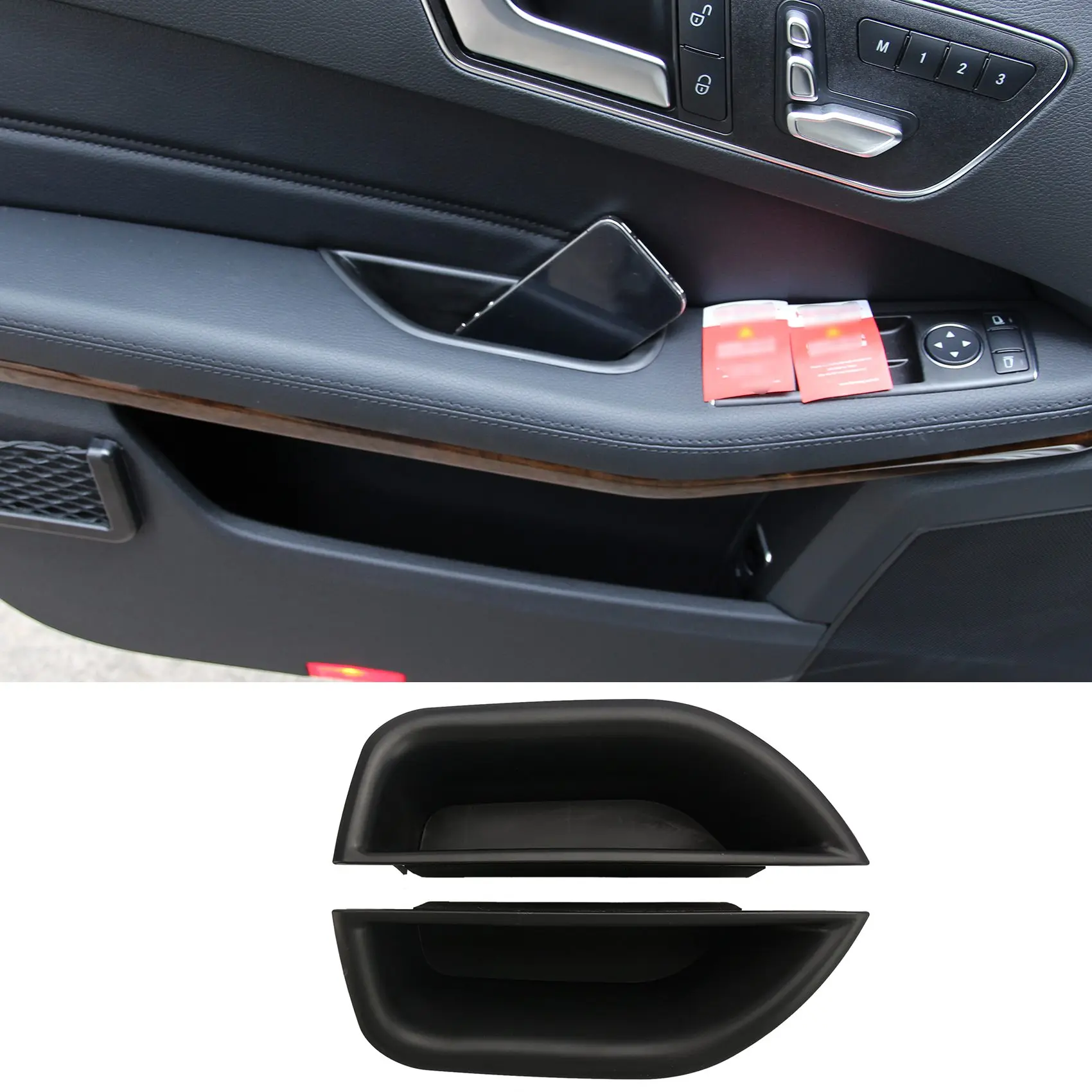 Для Mercedes Benz 2008-2015 E Class W212 дверная ручка контейнер поднос ящик для хранения