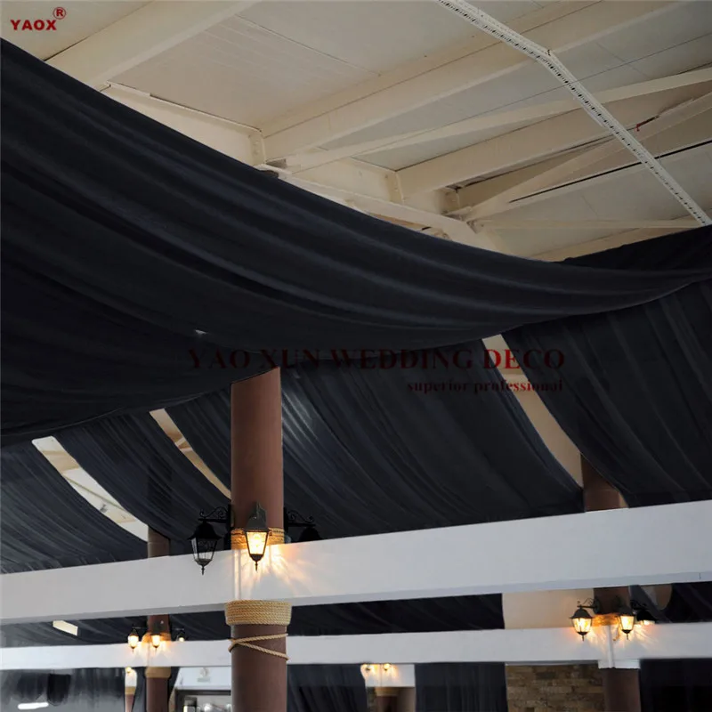 145CM Width Ice Silk Ceiling Drapery Roof Canopy Fabric Draping For Wedding Event Decoration