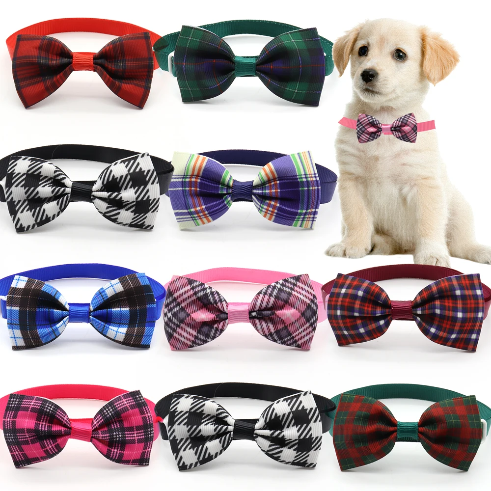 

30/50 Pcs Puppy Dog Cat Grooming Accessories Cute Stripe Style Bowties for Dog Cat Gentlemanly Bowtie Accessories Pet Supplies