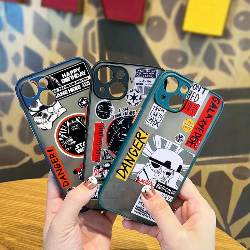 

Jedi Knight Star Wars For Apple iPhone 13 12 11 Mini XS XR X Pro MAX 8 7 6 Plus Frosted Translucent Matte Cover Phone Case