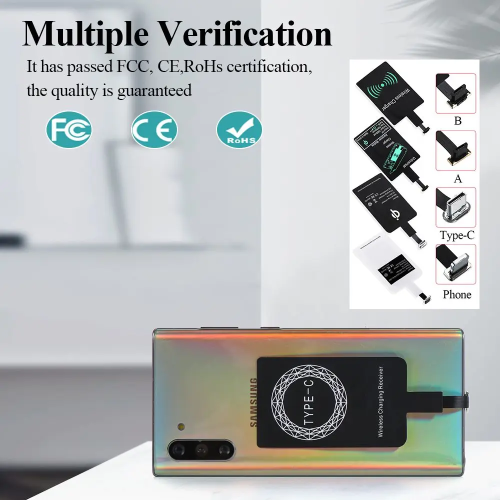 Соединитель для чеков, зарядное устройство, катушка для приема, беспроводной приемник для зарядки, принимает провод для Iphone | Для HUAWEI | Для Samsung
