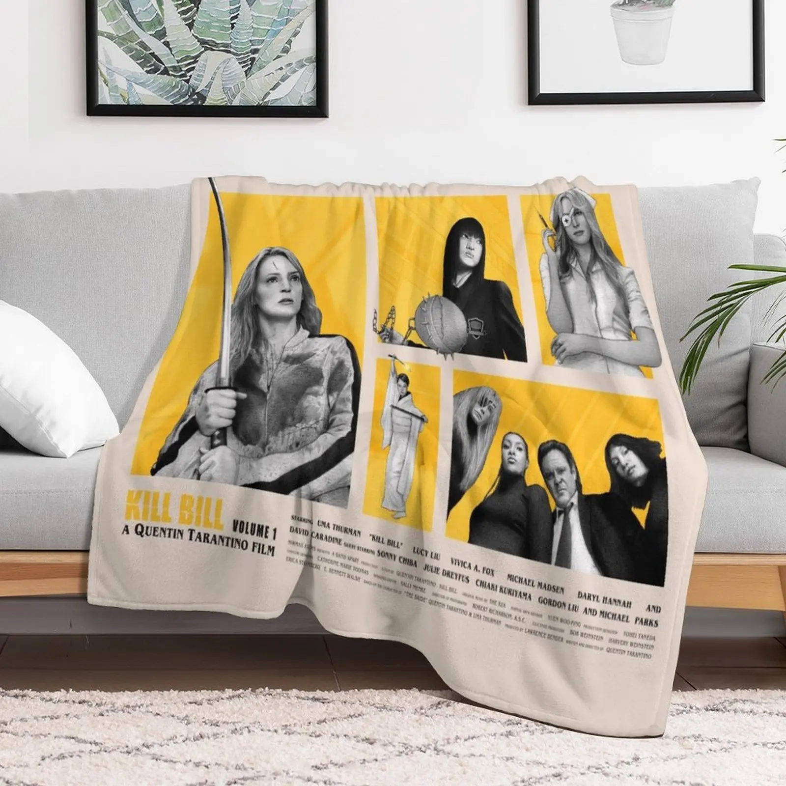 Убить Билла Том. Плед с постером к фильму 1 одеяло для зимней кровати плед одеяла