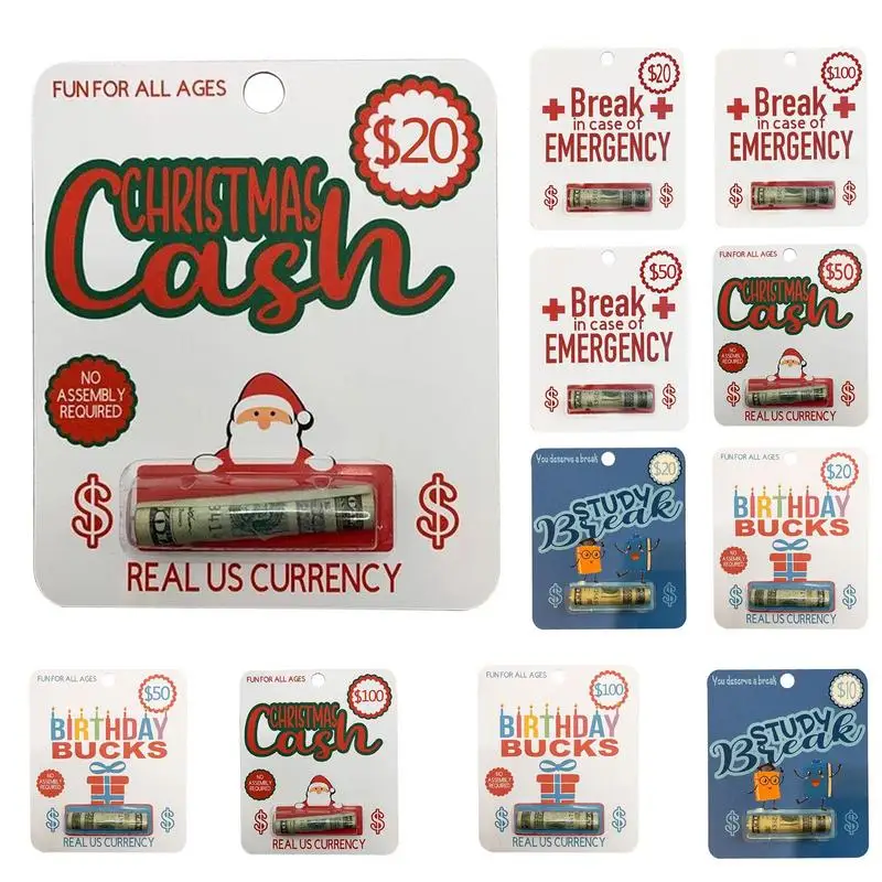 

Money Holder Cards For Kids Christmas Money Cash Gift Cards Holders Wallet Gift Holder With Clear Window For Cash Checks & Gift