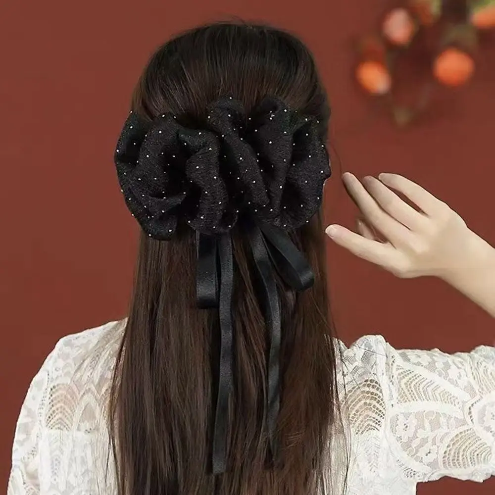 

Bow Ponytail Clip Ribbon Hair Pins Korean Style Spring Clamps for Women Girls Lady Party Wedding Gifts