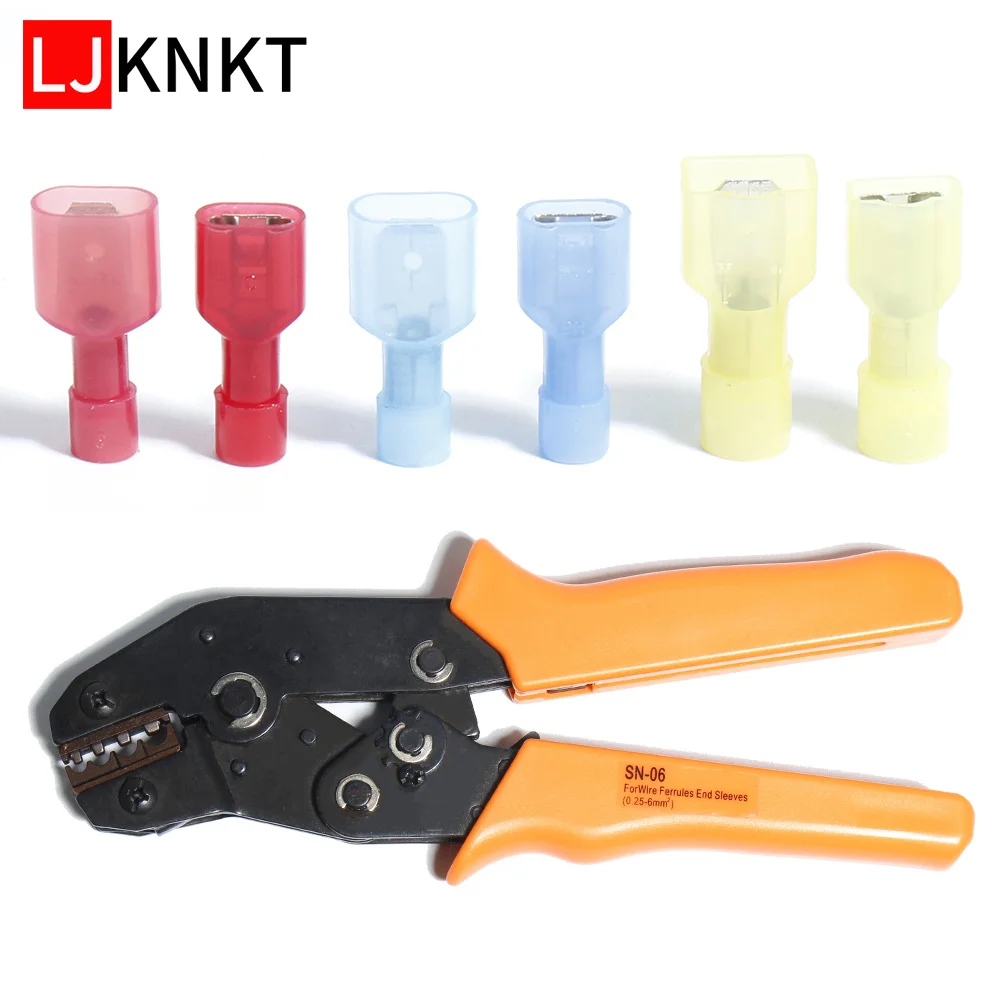 

Insulated Spade Joint Connector Crimp Terminal Connectors Plug Insulated MDFN FDFN shovel wire cold Electrical SN-06 Hand tool