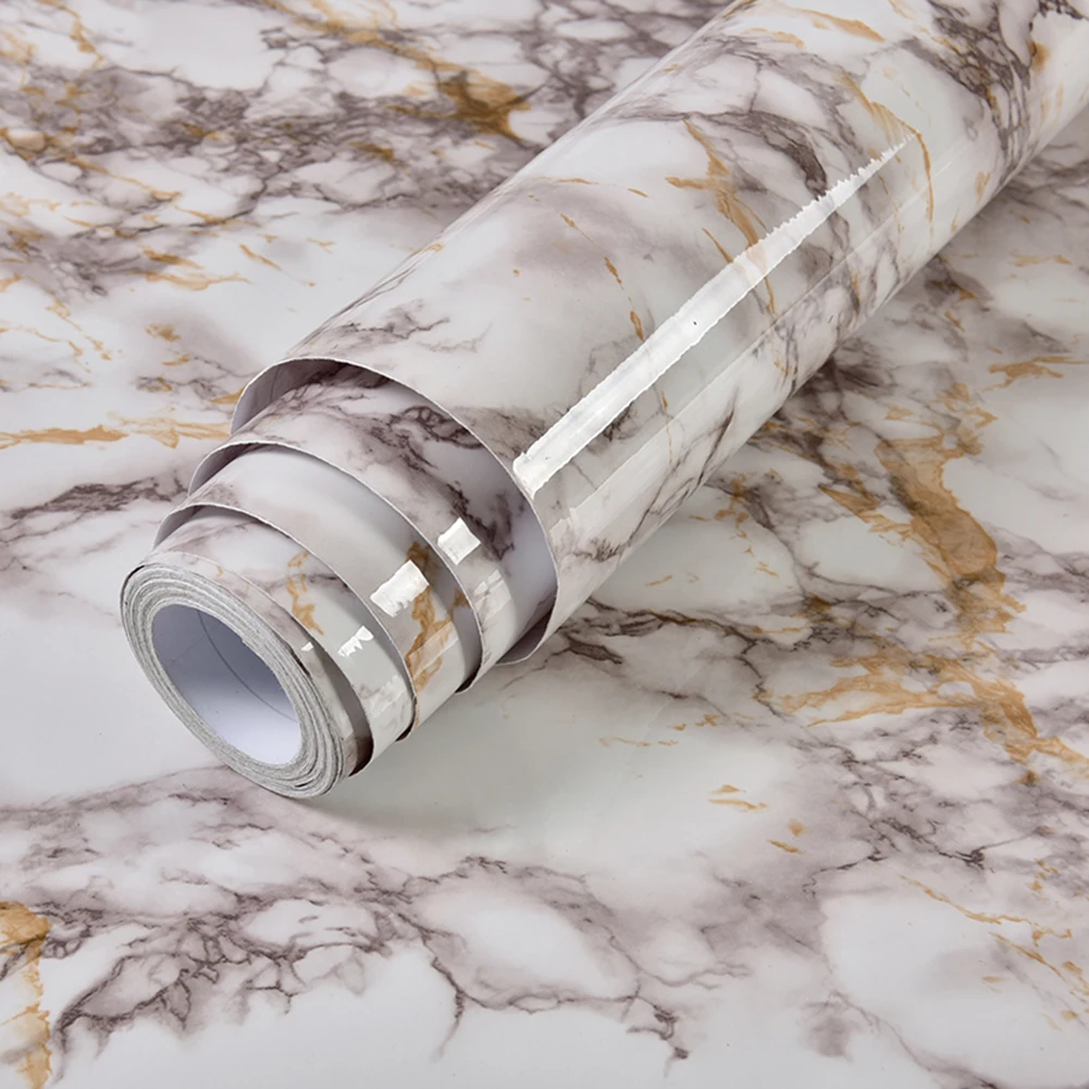

50 Colors Self Adhesive Marble Wallpaper Peel And Stick Waterproof Bathroom Kitchen Cabinets Desktop Stickers Home Decor Film