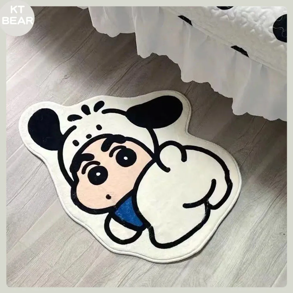

Pochacco Crayon Shin-Chan Floor Mat Water Absorbent Non-Slip Bedroom Bathroom Mat Nohara Shiros Carpet Door Mat Cute Home Decor