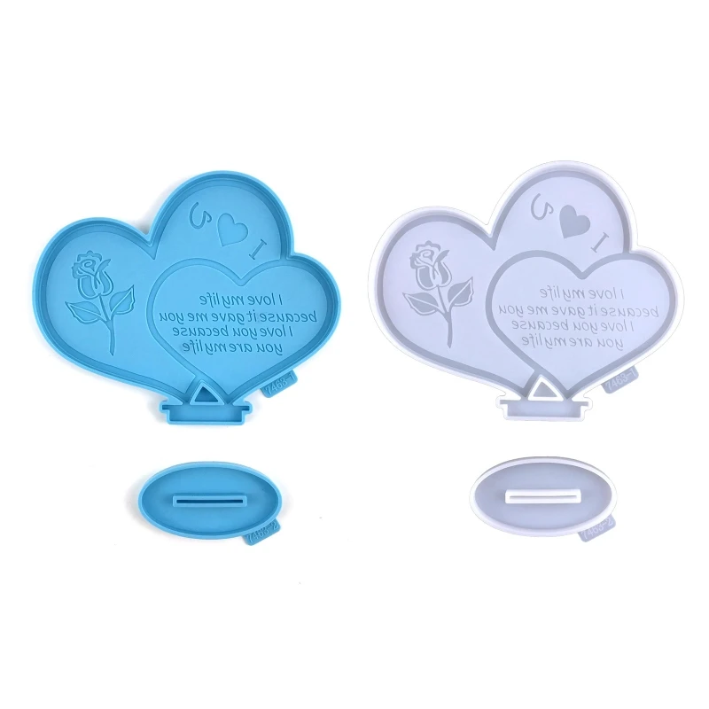 

Epoxy Resin Heart-shaped Ornament Mold Silicone Crafts Mold for Home Decor
