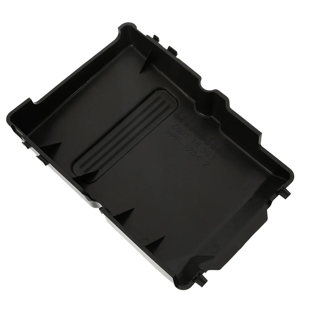 

Durable Battery Box Cover Battery Box Tray Electric Components Engine Upper Z601-18-593E Black Car Accessories