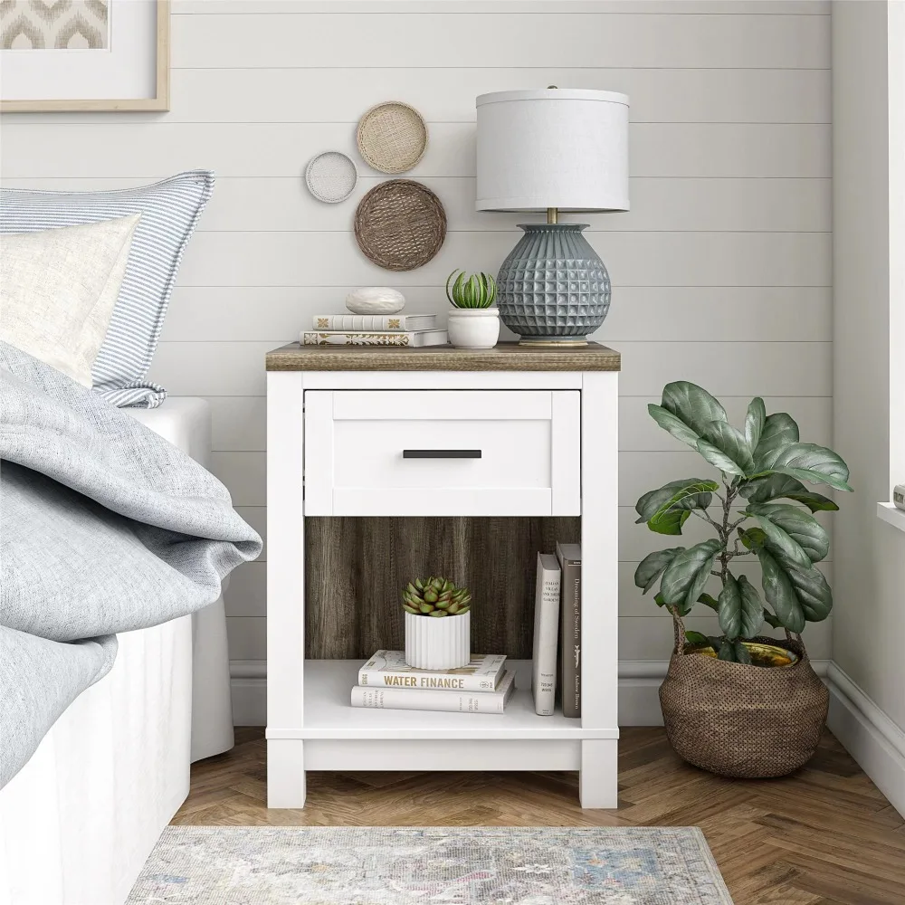 

Indoor Bedroom Single Drawer Bedside Table with Additional Large Storage Space Nightstands for Bedroom Furniture Bedroom