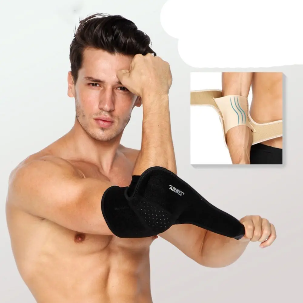 

Adjustable Breathable Elbow Support Pads Arm Protective Gear For Badminton Gym Tennis Sports Elbow Protection Sports Safety