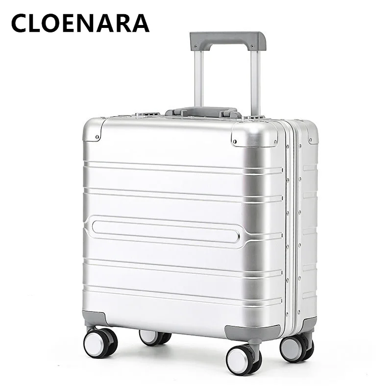 COLENARA The New Luggage Men's Business Universal Wheel All Aluminum Magnesium Alloy Boarding Trolley Bags Women's Suitcase