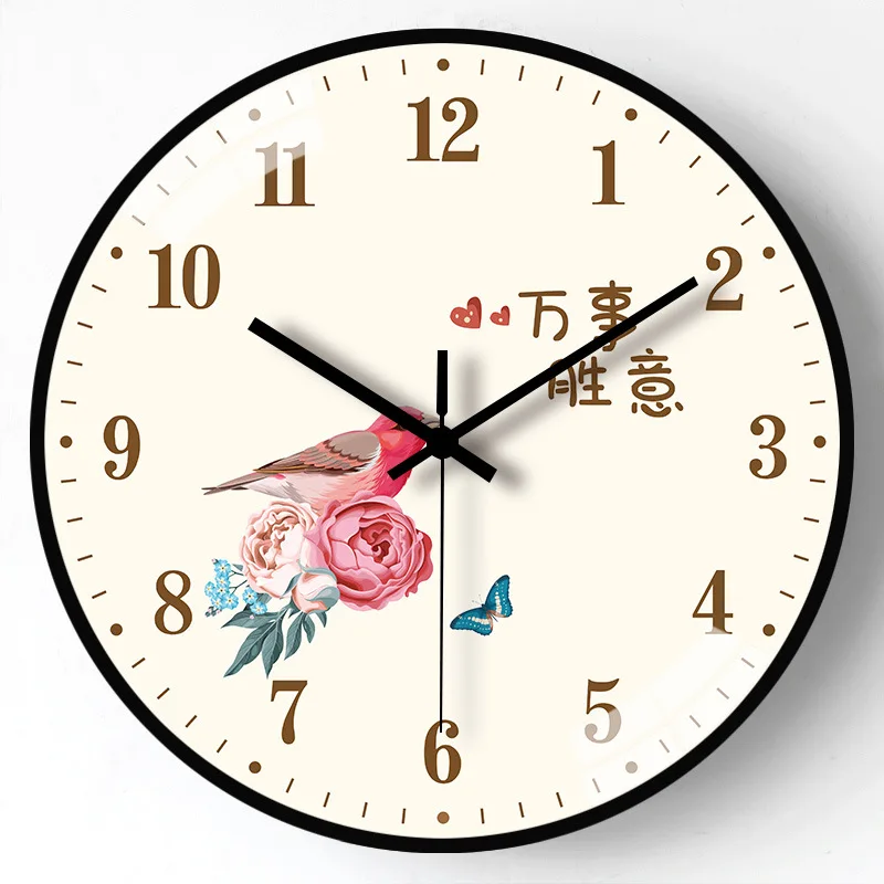 

Living Room Home and Decoration Round Nordic Design Silent Watch Wall Decor Mute Creative Bedroom Luxury Wall Clock Mural Clocks